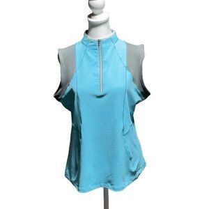 Cutter & Buck Annika Mandarin Zip Collar Tank Top